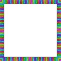 Colorful painted wooden frame