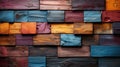 Colorful painted wooden plank background texture Royalty Free Stock Photo