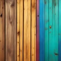 Colorful painted wooden plank background texture. Art Wooden Background. Creative Colorful Wallpaper. Restored old wooden Texture Royalty Free Stock Photo