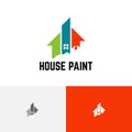 Colorful Painting Service House Building Real Estate Construction Logo Royalty Free Stock Photo