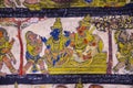 Colorful paintings on ceiling wall of the Brihadishvara Temple, Thanjavur, Tamil Nadu, India