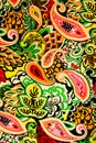 Colorful paisley background