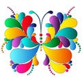 Colorful paisley butterfly Royalty Free Stock Photo