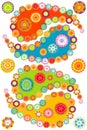 Colorful paisley elements Royalty Free Stock Photo