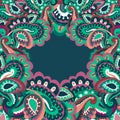 Colorful paisley frame