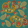 Colorful Paisley in Green