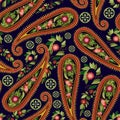 Colorful Paisley pattern for textile, cover, wrapping paper, web. Ethnic vector wallpaper with decorative elements Royalty Free Stock Photo