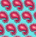 Colorful Paisley pattern for textile, cover, wrapping paper, web. Ethnic vector wallpaper with decorative elements Royalty Free Stock Photo