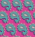 Colorful Paisley pattern for textile, cover, wrapping paper, web. Ethnic vector wallpaper with decorative elements Royalty Free Stock Photo