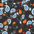 Colorful Paisley Seamless Pattern. Suitable For Textile, Wallpaper, Fabric Print.