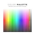 Colorful palette. Set of bright colors of rainbow palette. Full spectrum of colors with brown and gray shades. Vector illustration