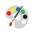 colorful pallette and brush icon