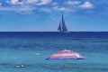 Colorful Palm Beach Sailboat Blue Ocean Florida