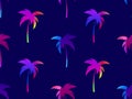 Colorful palm trees seamless pattern. Summer time, wallpaper with tropical pattern. Design for printing t-shirts, banners and Royalty Free Stock Photo
