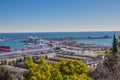 Colorful panorama of the Spanish city of Barcelona, views of the city