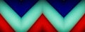 Colorful panoramic blurred background of zig zag lines.