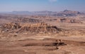 Colorful panoramic landscape of a remote desert region.