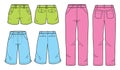 Colorful pant for young women and girl Royalty Free Stock Photo