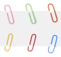 Colorful paper clip isolated Royalty Free Stock Photo