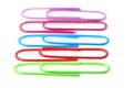 Colorful paper clips Royalty Free Stock Photo