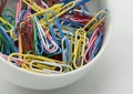 Colorful paper clips Royalty Free Stock Photo