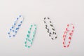 Colorful paper clips, when brought together in a creative concept, transform into a delightful hobby of crafting and organizing Royalty Free Stock Photo