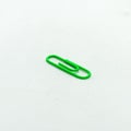 Colorful paper clips isolated in white background.