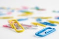 Colorful paper clips Royalty Free Stock Photo
