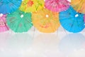 Colorful paper cocktail umbrella Royalty Free Stock Photo