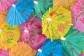 Colorful paper cocktail umbrella close-up Royalty Free Stock Photo