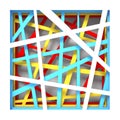Colorful paper cut out square 3D Royalty Free Stock Photo