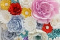 Spring paper flowers background Royalty Free Stock Photo