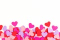 Colorful paper hearts border Royalty Free Stock Photo