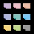 Colorful Paper icon set. Paper Logo vector