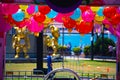 Colorful paper lantern at the urban city in Sydney