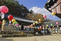 Magoksa Buddhist temple shrine in autumn, South Korea Royalty Free Stock Photo