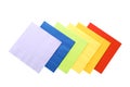 Colorful paper napkins on white background Royalty Free Stock Photo