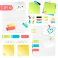 Colorful Paper Notes Set Royalty Free Stock Photo