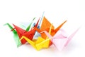 Colorful paper origami birds Royalty Free Stock Photo