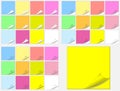 Colorful paper pads stickers