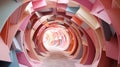 Colorful Paper Sculpture Tunnel: Photorealistic Rendering With Soft Pastel Palette