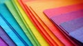 Colorful sheets of paper creating a rainbow pattern Royalty Free Stock Photo