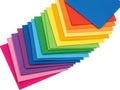 Colorful paper sheets isolated on white background Royalty Free Stock Photo