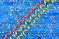 Colorful paper streamer at carnival party Royalty Free Stock Photo