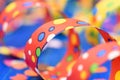 Colorful paper streamer at carnival party Royalty Free Stock Photo
