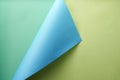 Colorful paper texture background, Blue and green layered paper background