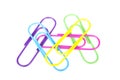 Colorful paperclips Royalty Free Stock Photo