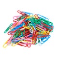 Colorful paperclips isolated Royalty Free Stock Photo