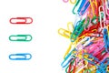 Colorful paperclips isolated Royalty Free Stock Photo