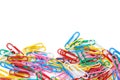 Colorful paperclips isolated Royalty Free Stock Photo